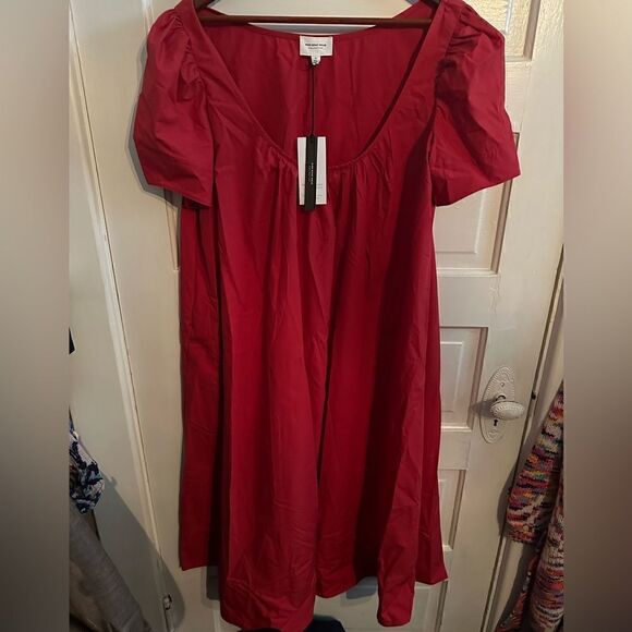 Who What Wear Set | NWTs Kat Scoop-Neck Dress Detached Ruched Bralette Sz XL - Picture 3 of 9